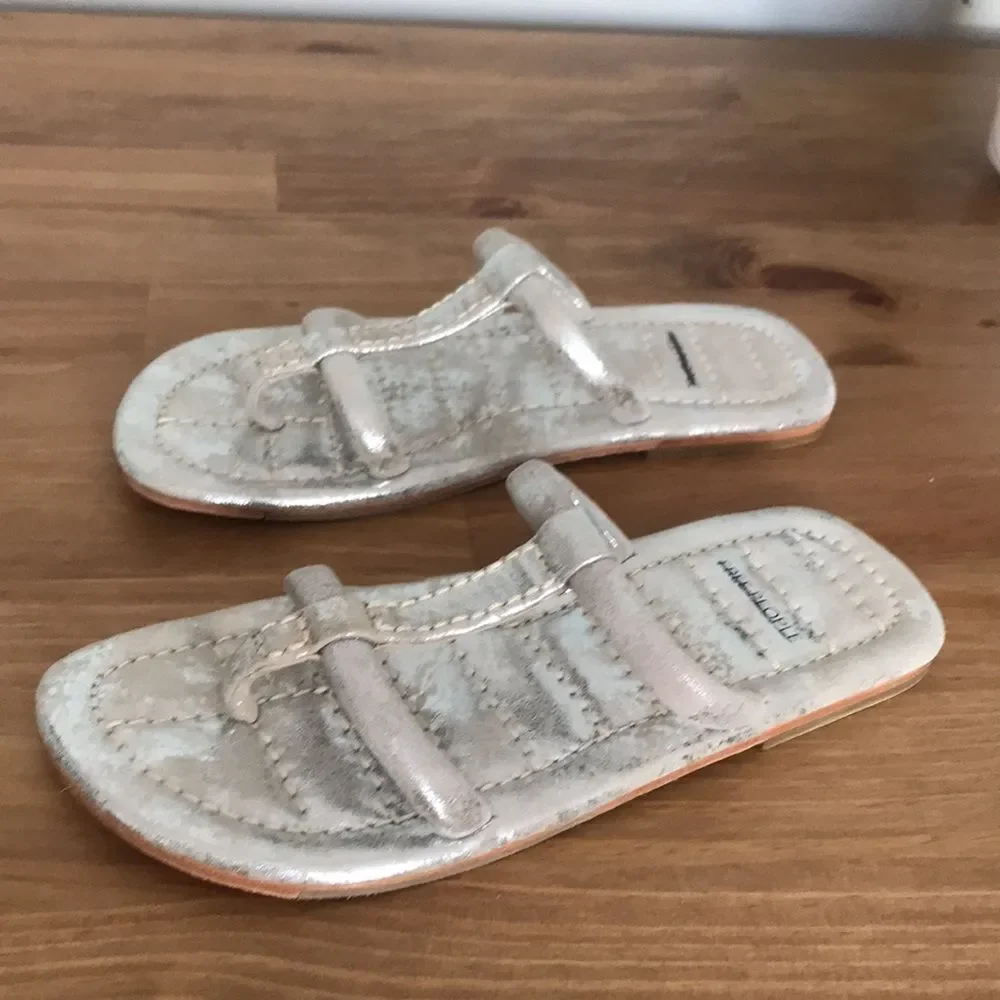 Free People Haden Sandal Champagne Metallic size 8